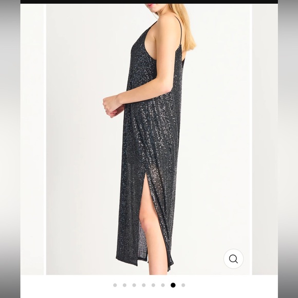 Black Tape Midi Dress - Picture 5 of 10